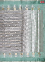 Grey Chiniya Silk Saree