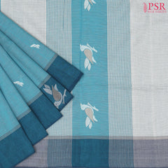 Bondi Blue Byloom Cotton Saree