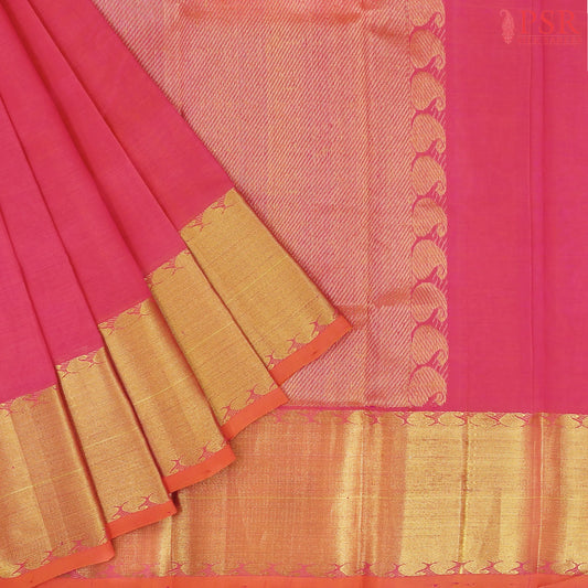 Pink Cotton Silk Saree