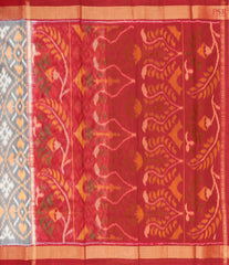 Grey Patola Silk Cotton Saree