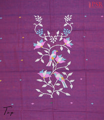 Dark Purple Byloom Cotton Dress Material