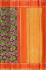 Tyrian Purple Kanchipuram Jacquard Silk Saree