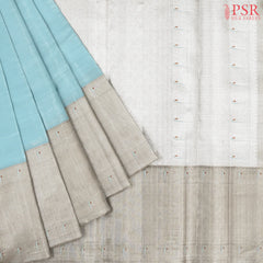 Pastel Blue Kanchipuram Silk Saree
