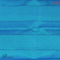 Peacock Blue Kanchipuram Jacquard Silk Saree