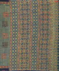 Dark Green Jaipur Cotton Printed Saree
