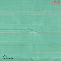 Aqua Pearl Kanchipuram Silk Saree