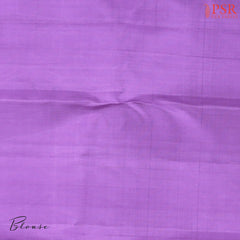 Celeste Blue Kanchipuram Jacquard Silk Saree