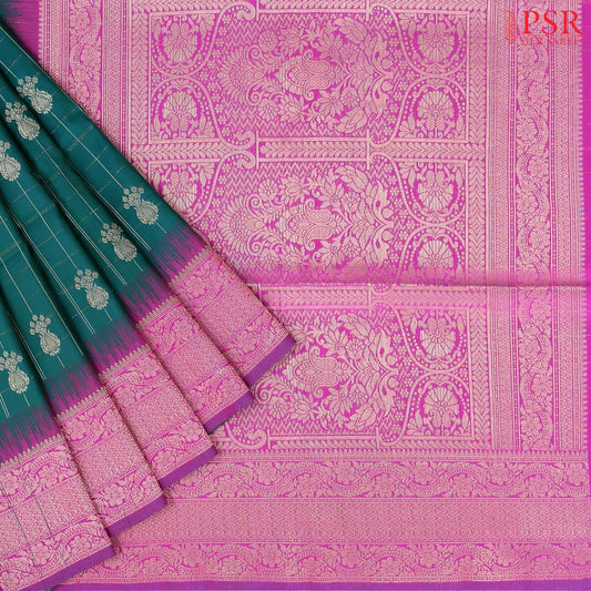 Teal Soft Art Silk Saree