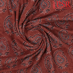Maroon Hacoba Embroidery Running Material