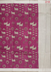 Boysenberry Purple Munga Silk Saree