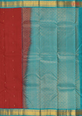 Carmine Red Fancy Kanchipuram Silk Saree