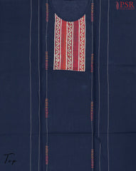 Dark Blue Cotton Dress Material