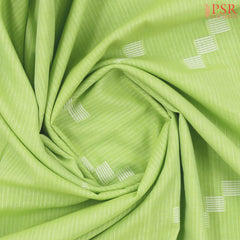 Light Chartreuse Green Byloom Cotton Saree