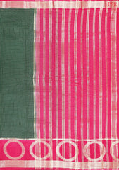 Dark Green Assam Saree