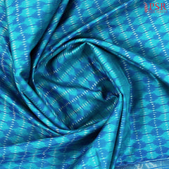 Peacock Blue Pochampally Silk Ikat Saree