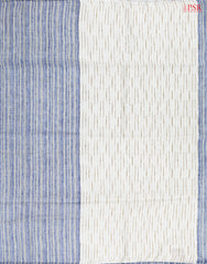 Cornflower Blue Linen Saree