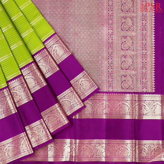 Apple Green Kanchipuram Silk Saree