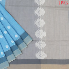Sky Blue Byloom Cotton Saree