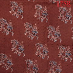 Maroon Hacoba Embroidery Running Material