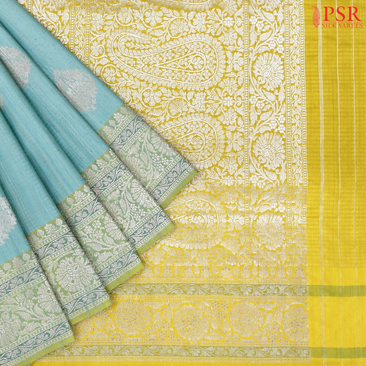 Light Blue Banarasi Silk Saree