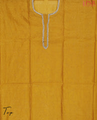 Mustard Yellow Moonga Silk Dress Material