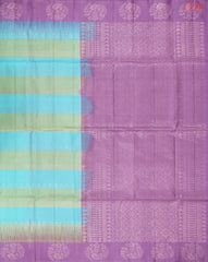 Light Blue & Light Green Soft Silk Saree