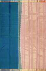 Peacock Blue Arani Silk Saree