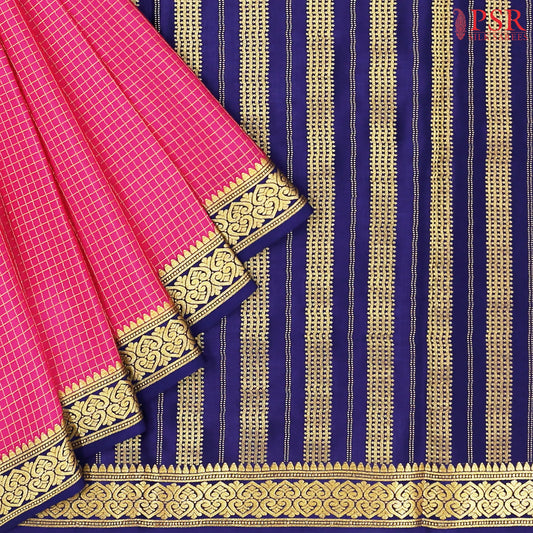 Magenta Pink Mysore Silk Saree