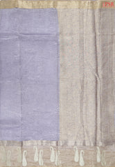 Pastel Lavender Crushed Tissue Silk Saree