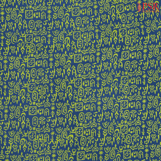 Indigo Blue Jaipur Cotton Print Running Material