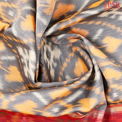 Grey Patola Silk Cotton Saree