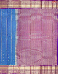 Peacock Blue Fancy Kanchipuram Silk Saree