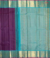 Dark Purple Kanchipuram Silk Saree