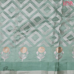 Grey Chiniya Silk Saree