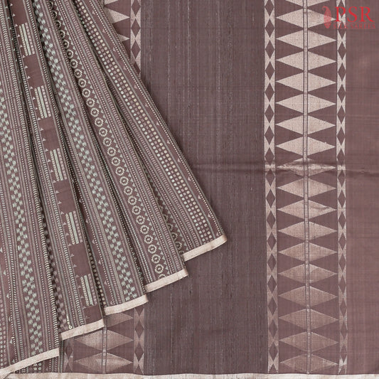 Brown Stone Soft Silk Saree