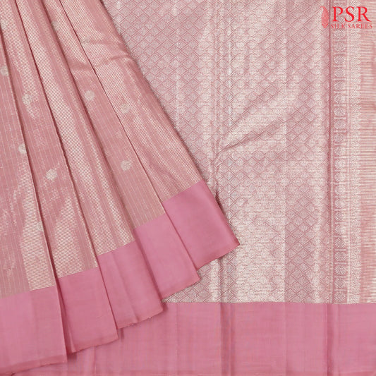 Flamingo Pink Kanchipuram Silk Saree