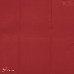 Red Semi Tussar Dress Material
