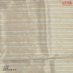 Golden Beige Semi Banaras Saree