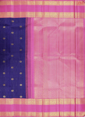 Navy Blue Kanchipuram Silk Saree