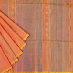 Amber Orange Soft Silk Saree