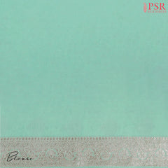 Light Mint Green Georgette Silk Saree