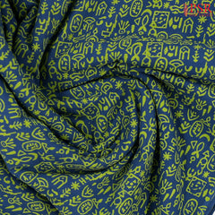 Indigo Blue Jaipur Cotton Print Running Material