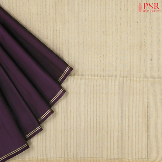 Dark Burgundy Soft Silk Saree