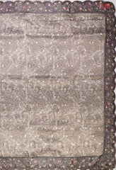 Greige Organza Tissue Embroidery Saree