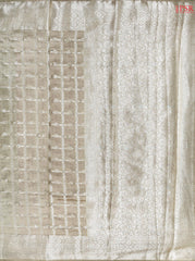 Beige Chiniya Silk Saree