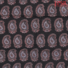 Black Hacoba Embroidery Running Material