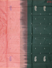Coral Peach Vazhainaar Silk Saree