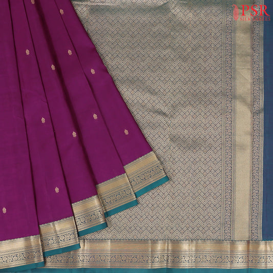 Dark Purple Fancy Kanchipuram Silk Saree
