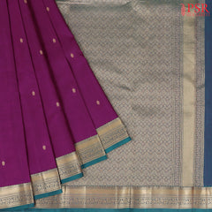 Dark Purple Fancy Kanchipuram Silk Saree