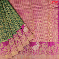 Emerald Green Bridal Kanchipuram Silk Saree